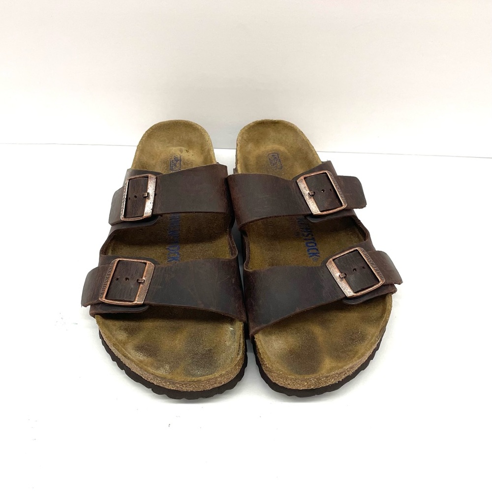 Birkenstock Men Arizona BirkoFlor Birkibuc oil leather sandals